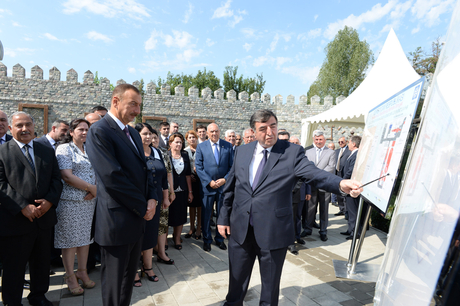 Президент Азербайджана принял участие в церемонии подачи питьевой воды в Исмаиллы (ФОТО)