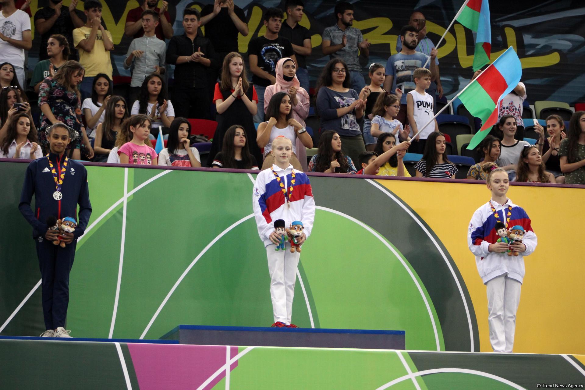 EYOF Baku 2019: Российская гимнастка заняла первое место в индивидуальном многоборье – церемония награждения  (ФОТО)