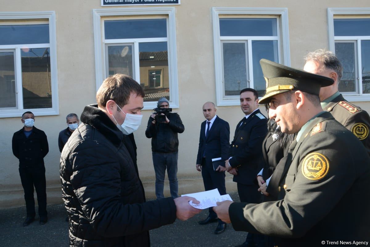 В рамках акта об амнистии из исправительного учреждения № 2 Пенитенциарной службы освобождены 7 человек – минюст Азербайджана (ФОТО)