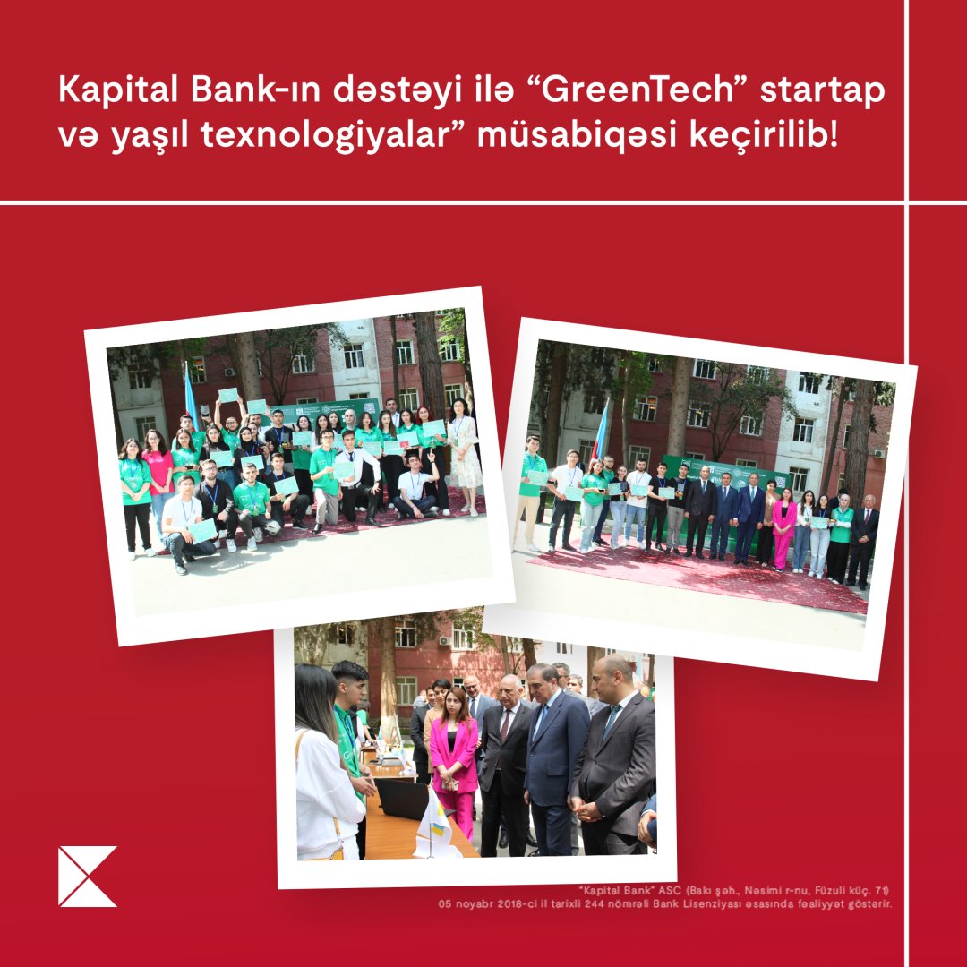 При поддержке Kapital Bank состоялся конкурс «GreenTech: стартапы и зеленые технологии»