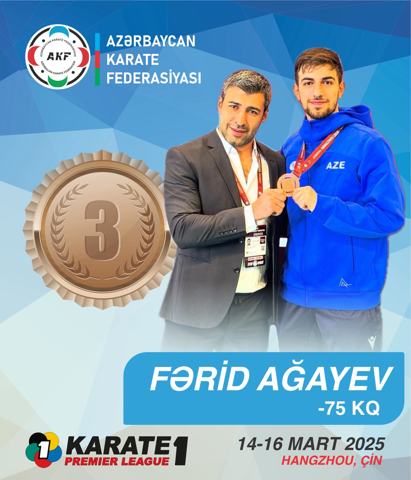 Азербайджанские каратисты завоевали две бронзы на турнире «Karate1 Premier League» в Китае